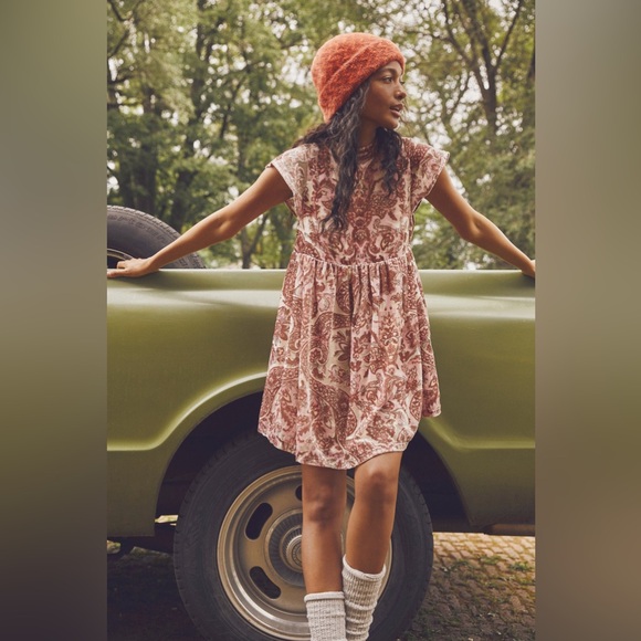 Free People Dresses & Skirts - NWT FREE PEOPLE All The Time Velvet Mini Dress In Petal Combo MSRP $168 Size M